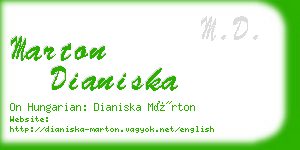 marton dianiska business card